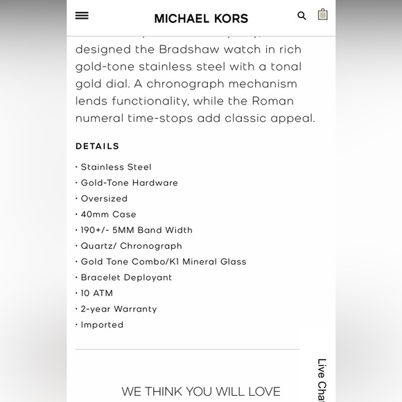 Michael Kors Oversized Gold Tone Watch - Picture 12 of 12